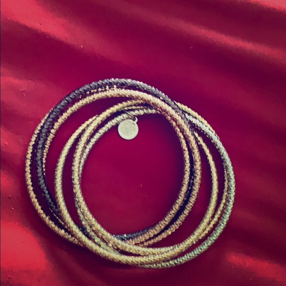 Gold and bronze bangles